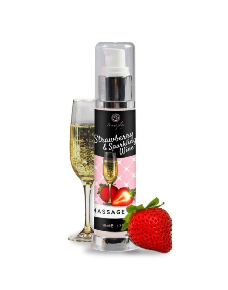 Huile de massage Fraise et Vin pétillant 3683 - 50 ml