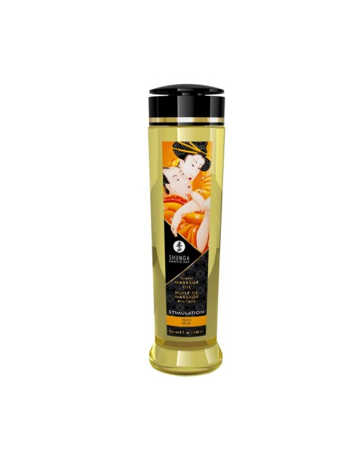 Huile de massage érotique - Stimulation - Pêche - 240 ml