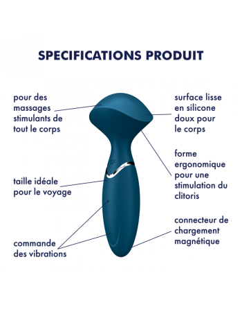 Mini Wand-er Vibromasseur Satisfyer - Bleu