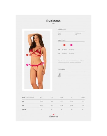 Rubinesa Ensemble 2 pcs - Rouge