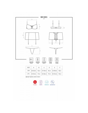 861-SEG-5 Ensemble 3 pcs - Cerise 