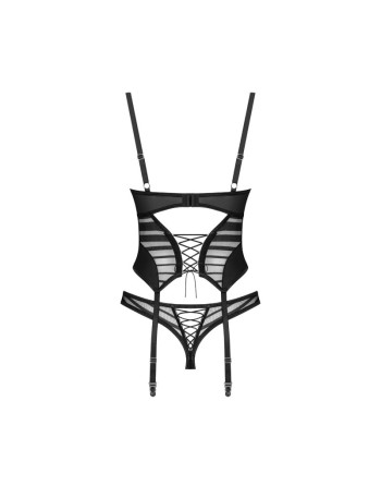 Lune Bellis corset et string - Noirs