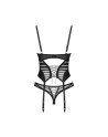 Lune Bellis corset et string - Noirs