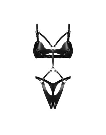 Dame controle body ouvert - Noir