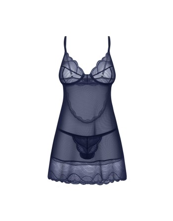 Nightly Blue nuisette et string - Bleu