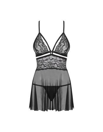 838-BAB-1 babydoll - Noir