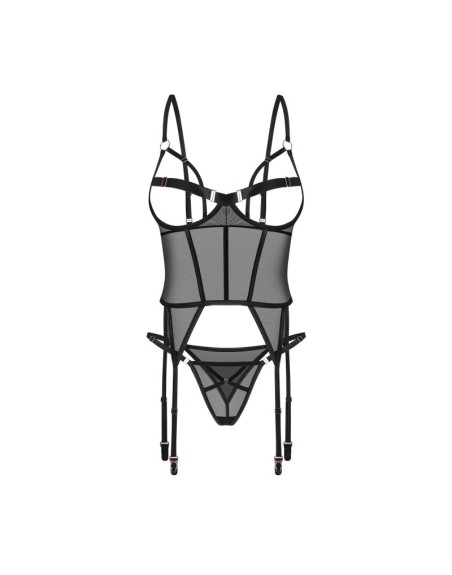 Euridia corset et string - Noirs