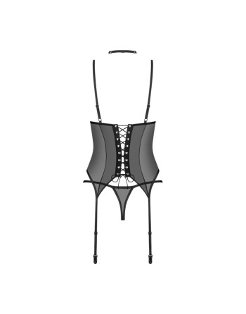 Donarella corset et string - Noir NP