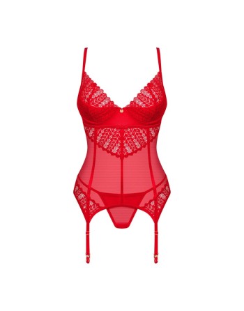 Ingridia corset et string - Rouge