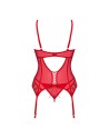 Ingridia corset et string - Rouge