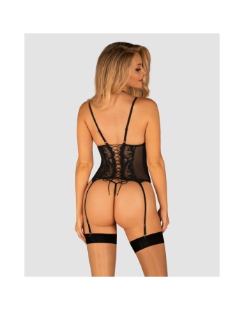 Alessya Corset et string noir