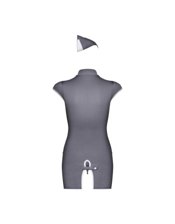 Stewardess Costume 3 pcs - Gris