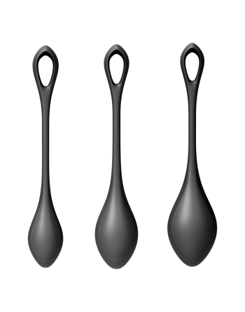 Boules de Geisha Satisfyer Yoni Power 2 - Set de 3 - Noir