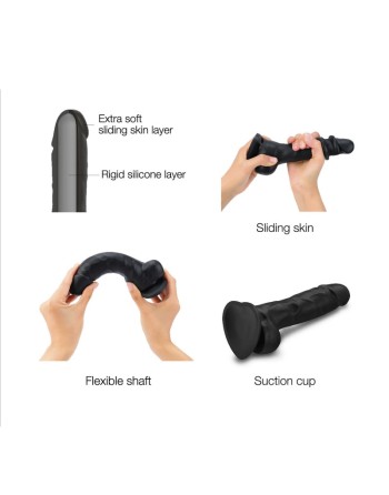 Sliding Skin - Dildo réaliste - Noir