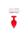 My red silicone secret plug medium