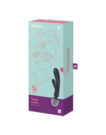 Triple lover Rabbit et Wand Satisfyer - Noir