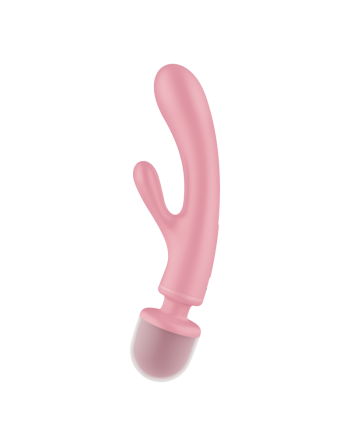 Triple lover Rabbit et Wand Satisfyer - Rose