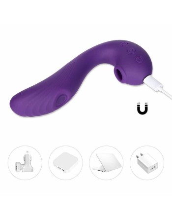 Angel - Vibromasseur 3 en 1 point G et léchage du clitoris - Violet