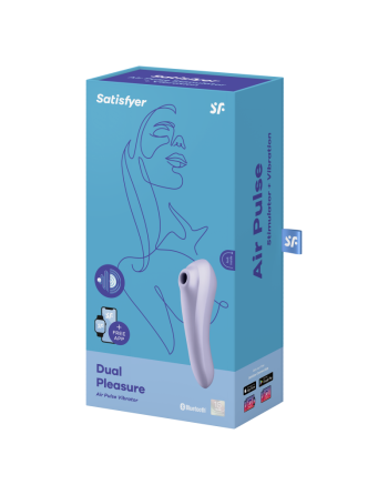 Stimulateur vibromasseur connecté Satisfyer Dual Pleasure - Mauve